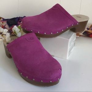 UGG Lamb Skin Purple Clogs • 7